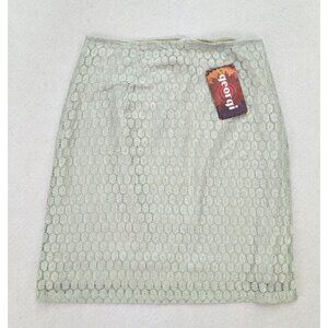 Georgi Women's Skirt Size Small Gray Lace Pencil Retro NEW